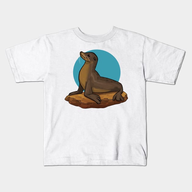 Proud Sea Lion Kids T-Shirt by Kylah0h